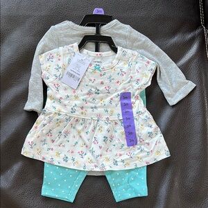 Carter's Baby Outfit Set - Floral and Polka Dot